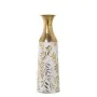 Floor vase Alexandra House Living White Golden Metal 14 x 14 x 48 cm by Alexandra House Living, Vases - Ref: D1621988, Price:...