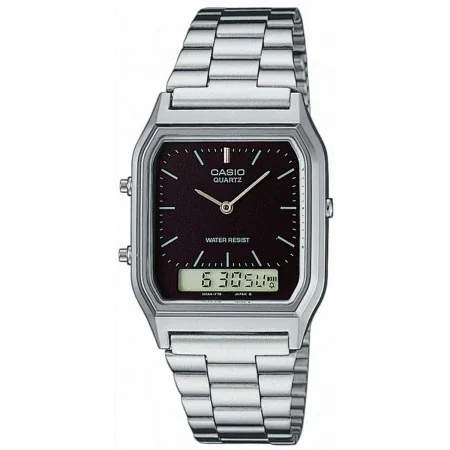 Montre Unisexe Casio Noir Argenté de Casio, Montres bracelet - Réf : S7213236, Prix : 71,35 €, Remise : %