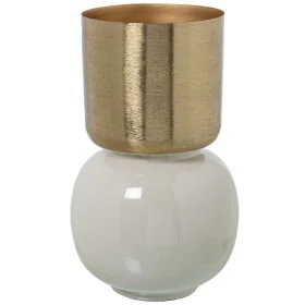 Vaso Alexandra House Living Branco Dourado Metal 22 x 22 x 34 cm de Alexandra House Living, Jarrões - Ref: D1622077, Preço: 5...