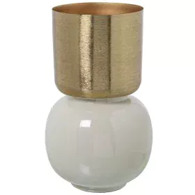 Vaso Alexandra House Living Branco Dourado Metal 22 x 22 x 34 cm de Alexandra House Living, Jarrões - Ref: D1622077, Preço: 5...