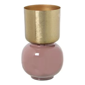 Vaso Alexandra House Living Cor de Rosa Dourado Metal 18 x 18 x 19 cm de Alexandra House Living, Jarrões - Ref: D1622078, Pre...