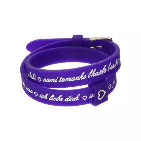 Damenarmreif il mezzometro I LOVE YOU SILVER - BRACCIALE IN SILICONE/SILICONE BRACELET von il mezzometro, Armbänder - Ref: S7...