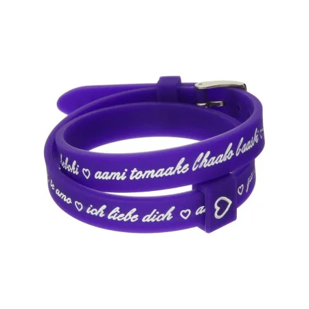 Damenarmreif il mezzometro I LOVE YOU SILVER - BRACCIALE IN SILICONE/SILICONE BRACELET von il mezzometro, Armbänder - Ref: S7...