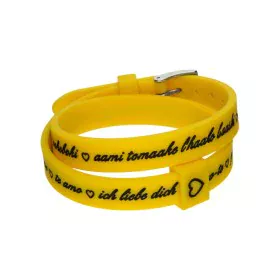 Damenarmreif il mezzometro I LOVE YOU SILVER - BRACCIALE IN SILICONE/SILICONE BRACELET von il mezzometro, Armbänder - Ref: S7...