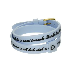 Bracelet Femme il mezzometro I LOVE YOU GOLD - BRACCIALE IN SILICONE/SILICONE BRACELET de il mezzometro, Bracelets - Réf : S7...