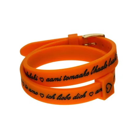 Bracciale Donna il mezzometro I LOVE YOU GOLD - BRACCIALE IN SILICONE/SILICONE BRACELET di il mezzometro, Bracciali - Rif: S7...