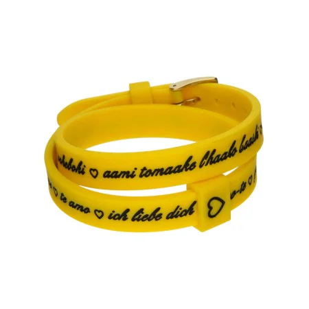 Bracciale Donna il mezzometro I LOVE YOU GOLD - BRACCIALE IN SILICONE/SILICONE BRACELET di il mezzometro, Bracciali - Rif: S7...