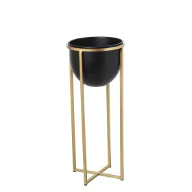 Planter Alexandra House Living Black Golden Metal 21 x 21 x 50 cm With support by Alexandra House Living, Cachepots - Ref: D1...