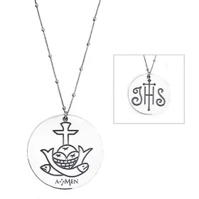 Collana Donna Amen IHS - PANI&PESCI GRANDE 55MM di Amen, Collane - Rif: S7215135, Prezzo: 82,33 €, Sconto: %