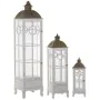 Faroles Alexandra House Living Blanco Madera Cristal Madera de abeto (3 Piezas) de Alexandra House Living, Candelabros y port...