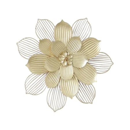 Decoração de Parede Alexandra House Living Dourado Metal Flor 49,5 x 45 x 4 cm de Alexandra House Living, Esculturas - Ref: D...