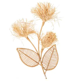 Décoration murale Alexandra House Living Rotin Fibre naturelle Fleur 33 x 65 cm de Alexandra House Living, Sculptures - Réf :...