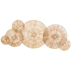 Wall Decoration Alexandra House Living Rattan Natural Fibre Circles 115 x 45 x 0,5 cm by Alexandra House Living, Sculptures -...