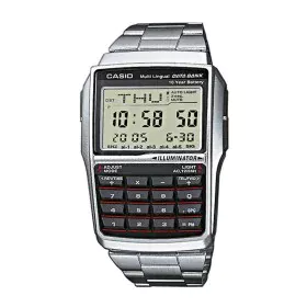 Reloj Hombre Casio DATABANK CALCULATOR STEEL Negro Plateado de Casio, Relojes de pulsera - Ref: S7232305, Precio: 83,50 €, De...