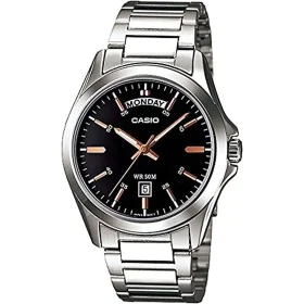 Montre Homme Casio DAY DATE Noir Argenté (Ø 35 mm) de Casio, Montres bracelet - Réf : S7232447, Prix : 88,39 €, Remise : %