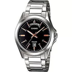 Herrenuhr Casio DAY DATE Schwarz Silberfarben (Ø 35 mm) von Casio, Armbanduhren - Ref: S7232447, Preis: 88,39 €, Rabatt: %