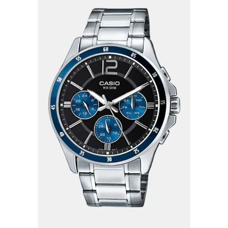 Relógio masculino Casio COLLECTION Preto Prateado (Ø 35 mm) (Ø 43,5 mm) de Casio, Relógios com braselete - Ref: S7233187, Pre...