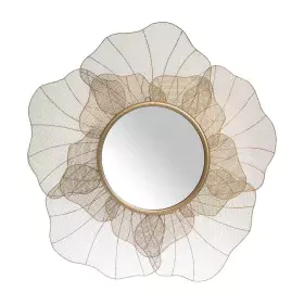 Miroir mural Alexandra House Living Doré Métal Fleur 5 x 63 x 63 cm de Alexandra House Living, Miroirs muraux - Réf : D162255...