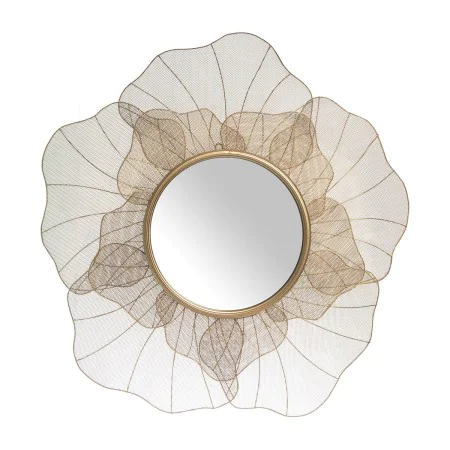 Espelho de parede Alexandra House Living Dourado Metal Flor 5 x 63 x 63 cm de Alexandra House Living, Espelhos de parede - Re...