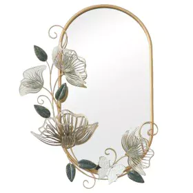 Wall mirror Alexandra House Living Golden Metal Flower 7 x 49 x 72 cm by Alexandra House Living, Wall-Mounted Mirrors - Ref: ...