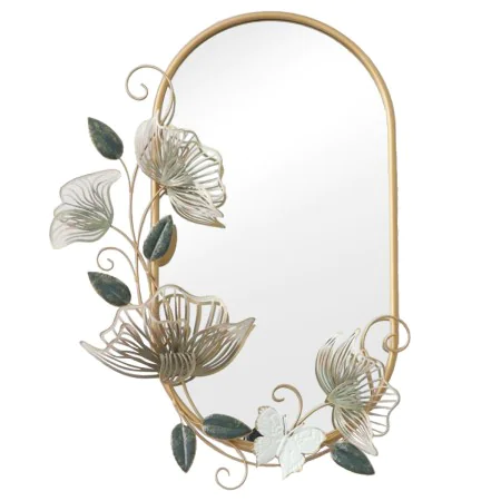 Espelho de parede Alexandra House Living Dourado Metal Flor 7 x 49 x 72 cm de Alexandra House Living, Espelhos de parede - Re...