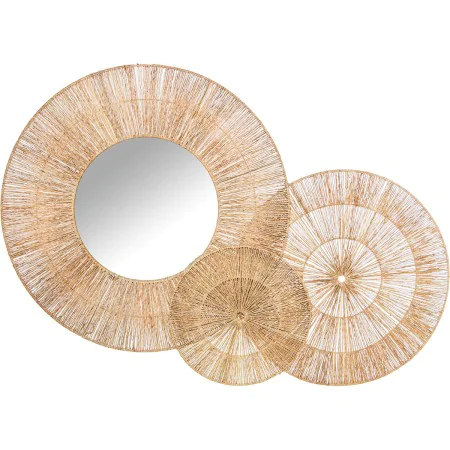 Wall mirror Alexandra House Living Jute Natural Fibre 4 x 103 x 70 cm Circular by Alexandra House Living, Wall-Mounted Mirror...