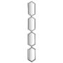 Specchio da parete Alexandra House Living Argentato Metallo Geometrico 4 x 15 x 106 cm di Alexandra House Living, Specchi da ...