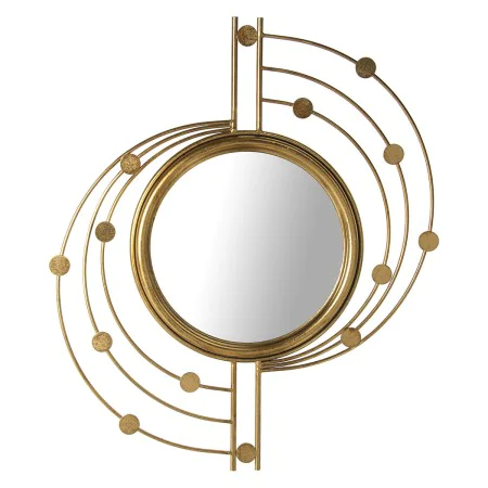 Wall mirror Alexandra House Living Golden Metal 66 x 3 x 78 cm Circular by Alexandra House Living, Wall-Mounted Mirrors - Ref...