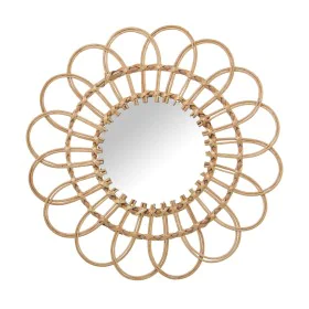 Wall mirror Alexandra House Living wicker Natural Fibre 2 x 42 x 42 cm Circular by Alexandra House Living, Wall-Mounted Mirro...