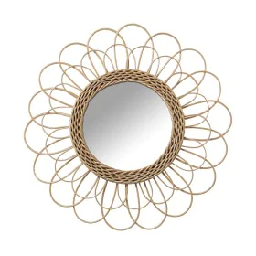 Wall mirror Alexandra House Living wicker Natural Fibre 2 x 45 x 45 cm Circular by Alexandra House Living, Wall-Mounted Mirro...