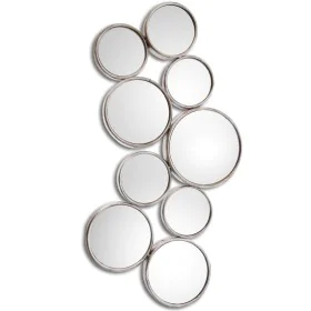 Wall mirror Alexandra House Living Silver Metal Circles 6 x 87 x 45 cm Circular by Alexandra House Living, Wall-Mounted Mirro...