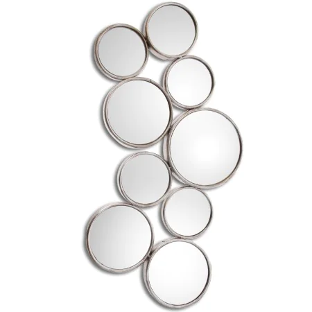 Miroir mural Alexandra House Living Argenté Métal Cercles 6 x 87 x 45 cm Rond de Alexandra House Living, Miroirs muraux - Réf...