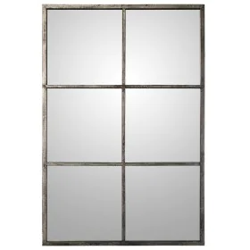 Wall mirror Alexandra House Living Black Silver Metal Window 9 x 114 x 79 cm by Alexandra House Living, Wall-Mounted Mirrors ...