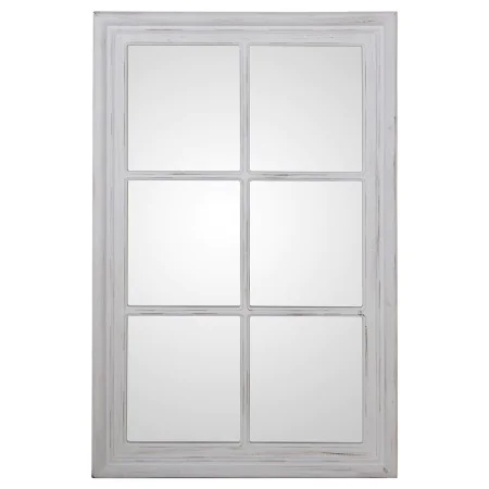 Specchio da parete Alexandra House Living Bianco Legno Consumato Finestra 5 x 101 x 65 cm di Alexandra House Living, Specchi ...