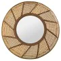 Wall mirror Alexandra House Living Natural Natural Fibre 8 x 55 x 55 cm Circular by Alexandra House Living, Wall-Mounted Mirr...