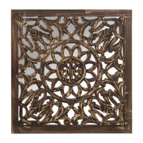 Retable décoratif Alexandra House Living Marron Bois 6 x 59 x 58 cm de Alexandra House Living, Sculptures - Réf : D1622795, P...