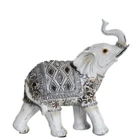 Figura Decorativa Alexandra House Living Blanco Plástico Elefante 10 x 22 x 21 cm de Alexandra House Living, Coleccionables -...