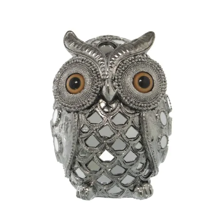 Decorative Figure Alexandra House Living Plastic Owl Silver 13 x 13 x 17 cm by Alexandra House Living, Collectables - Ref: D1...