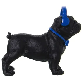 Figura Decorativa Alexandra House Living Azul Negro Plástico Perro Auriculares 11 x 22 x 19 cm de Alexandra House Living, Col...