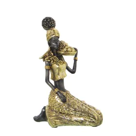 Decorative Figure Alexandra House Living Golden Acrylic Plastic Melamin African Woman 13 x 9 x 19 cm by Alexandra House Livin...