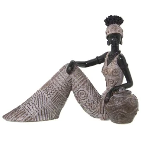 Figurine Décorative Alexandra House Living Marron Acrylique Plastique Mélamine Africaine 21 x 11 x 17 cm de Alexandra House L...