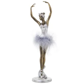 Figura Decorativa Alexandra House Living Branco Prateado Acrílico Plástico Melamina Bailarina 9 x 8 x 33 cm de Alexandra Hous...