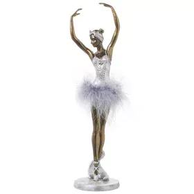 Figura Decorativa Alexandra House Living Branco Prateado Acrílico Plástico Melamina Bailarina 9 x 8 x 33 cm de Alexandra Hous...