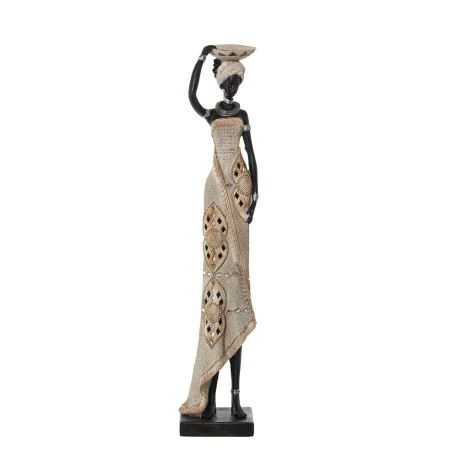 Statua Decorativa Alexandra House Living Argentato Plastica Africana 12 x 14 x 53 cm di Alexandra House Living, Oggetti da co...