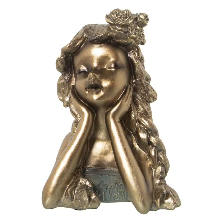 Decorative Figure Alexandra House Living Golden Plastic Girl 18 x 18 x 26 cm by Alexandra House Living, Collectables - Ref: D...