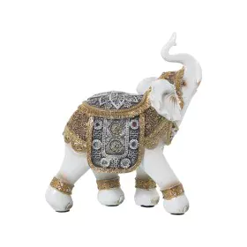 Deko-Figur Alexandra House Living Weiß Gold Kunststoff Elefant 10 x 18 x 21 cm von Alexandra House Living, Sammlerstücke - Re...