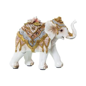 Figurine Décorative Alexandra House Living Blanc Doré Acrylique Plastique Mélamine Eléphant de Alexandra House Living, Pièces...