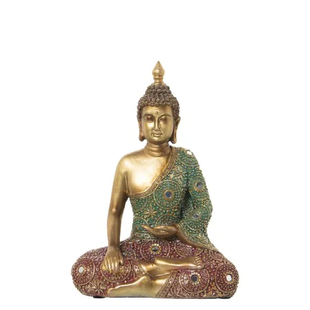 Deko-Figur Alexandra House Living Rot grün Gold Kunststoff Buddha 13 x 23 x 30 cm von Alexandra House Living, Sammlerstücke -...