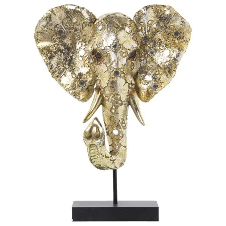 Busto Alexandra House Living Dorato Plastica Elefante 16 x 31 x 39 cm di Alexandra House Living, Sculture - Rif: D1623131, Pr...