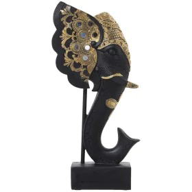 Bust Alexandra House Living Black Golden Plastic Elephant 13 x 20 x 36 cm by Alexandra House Living, Sculptures - Ref: D16231...